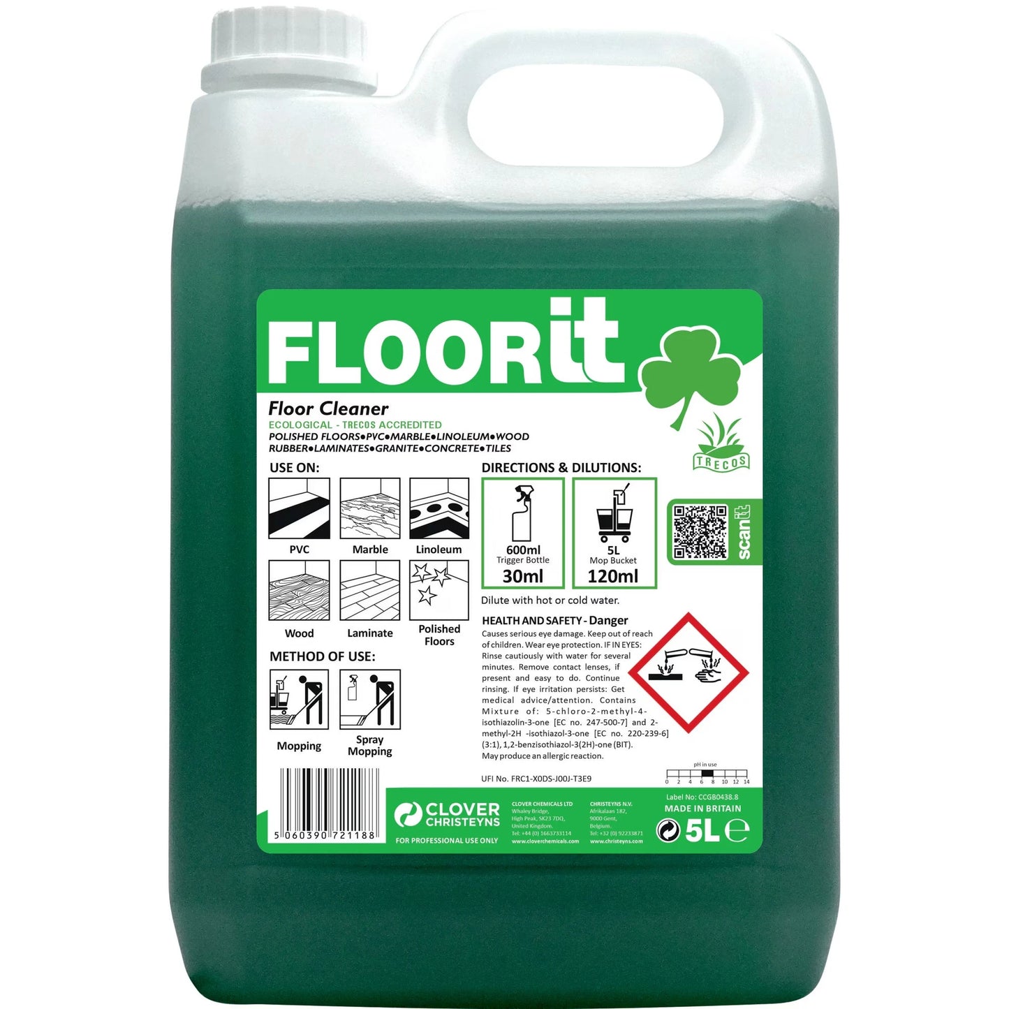 Christeyns FloorIT Neutral Floor Cleaner 5 Litre