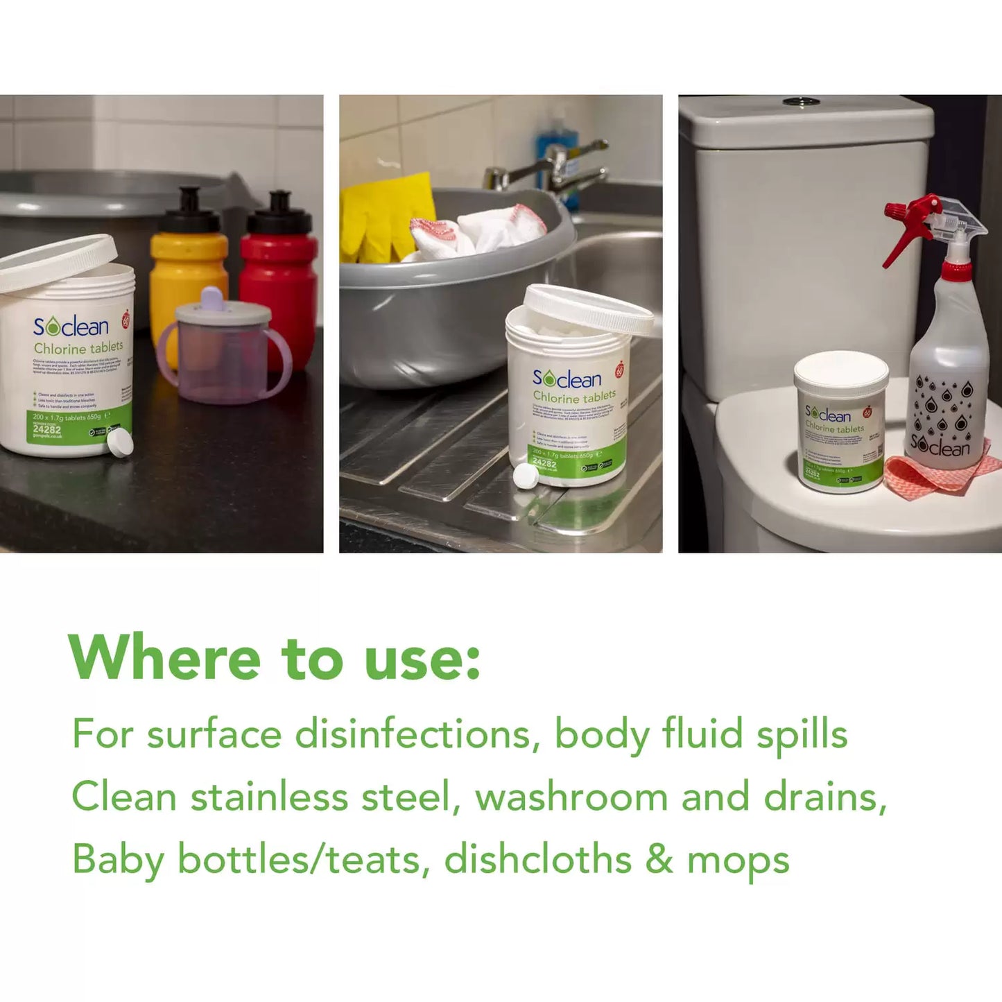 Soclean Chlorine Tablets 200 Pack