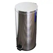 Soclean Mirrored Stainless Steel Pedal Bin 30 Litre
