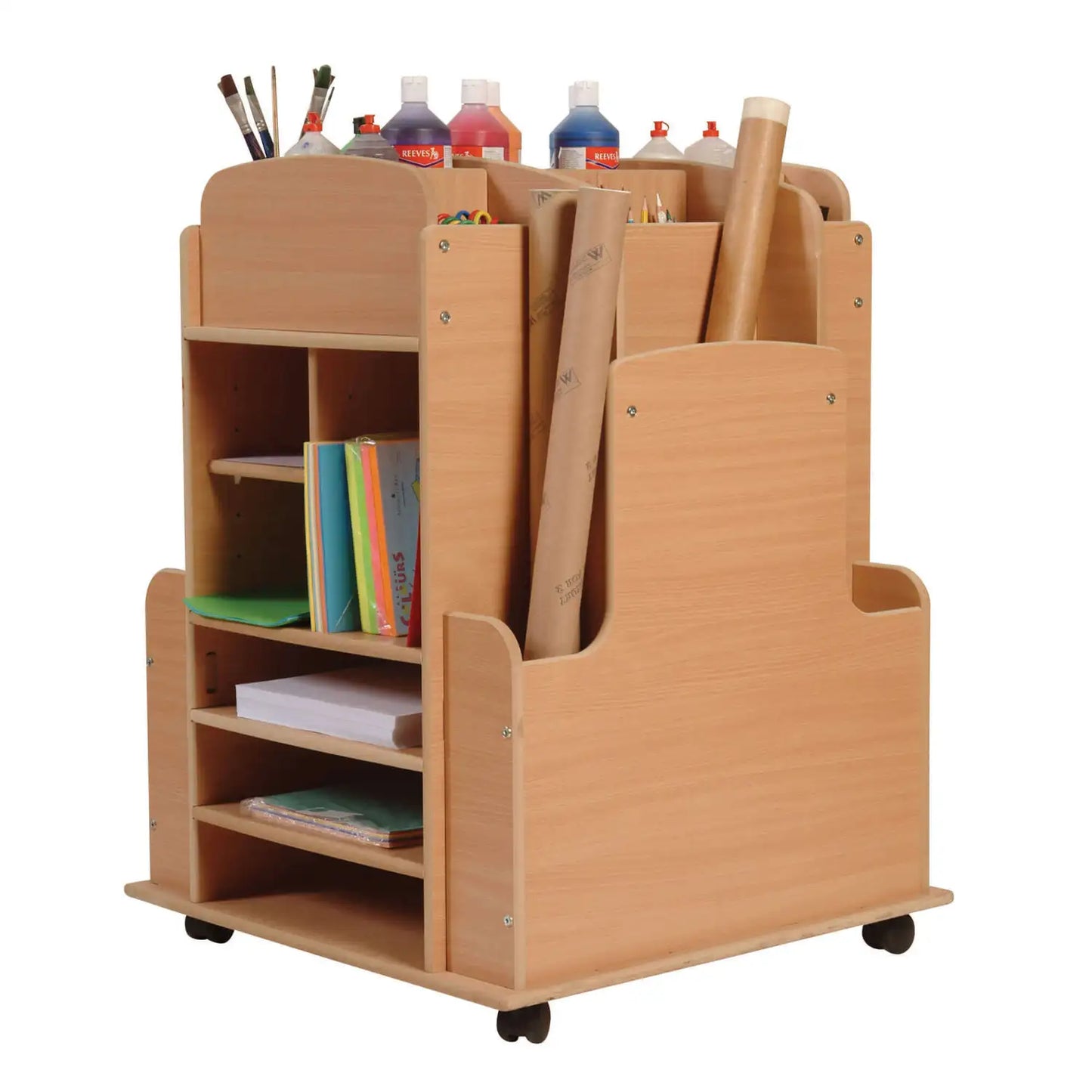 Art Storage Trolley Beech