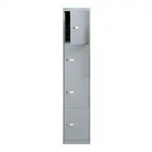 Locker With 4 Doors Grey 305 x 305 x 1802mm