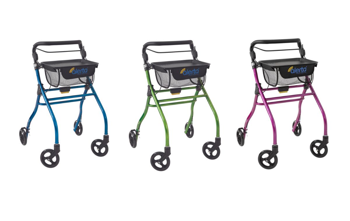 Four-Wheel Aluminium Indoor Rollator - Green