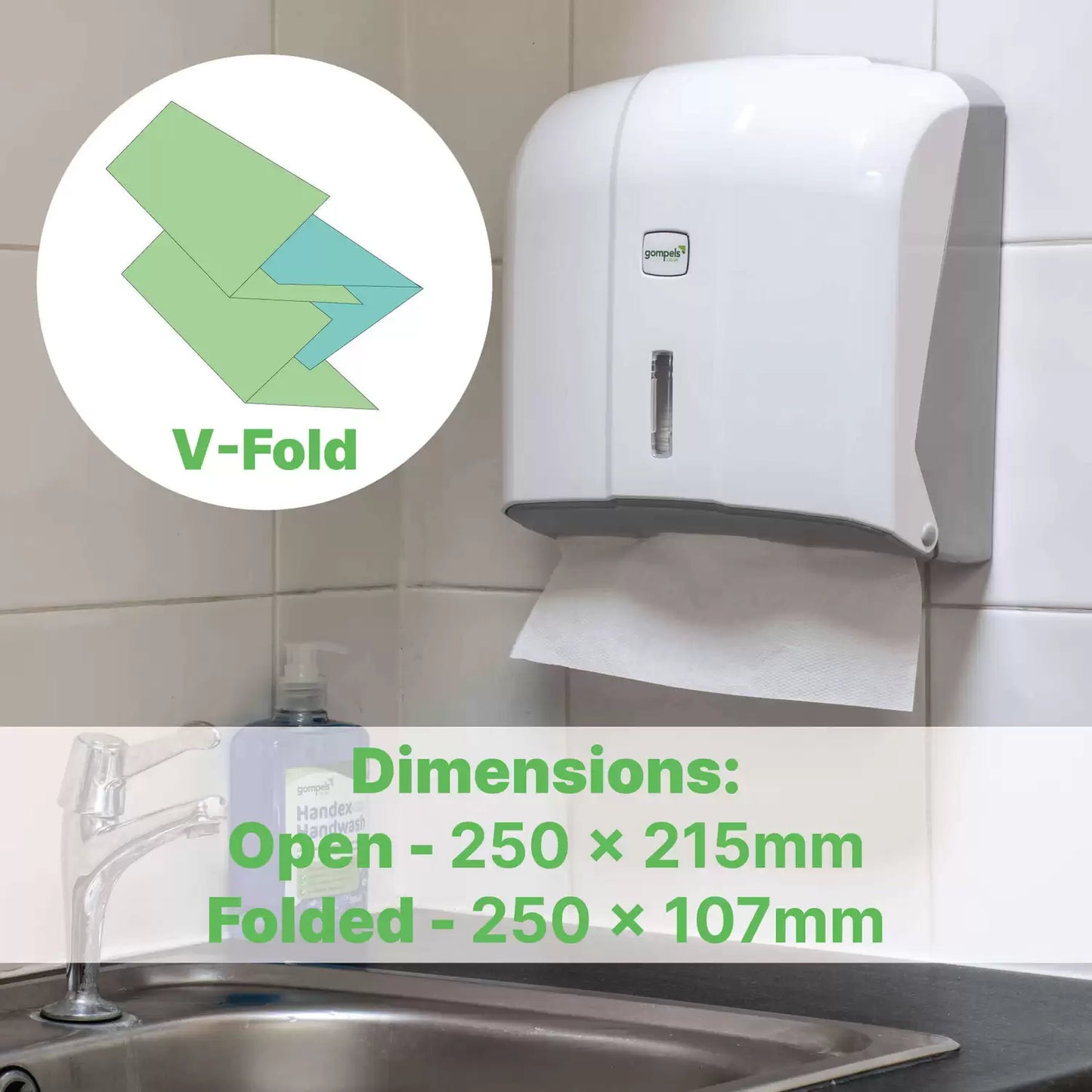 Soclean V Fold White Paper Towels 2ply 3210