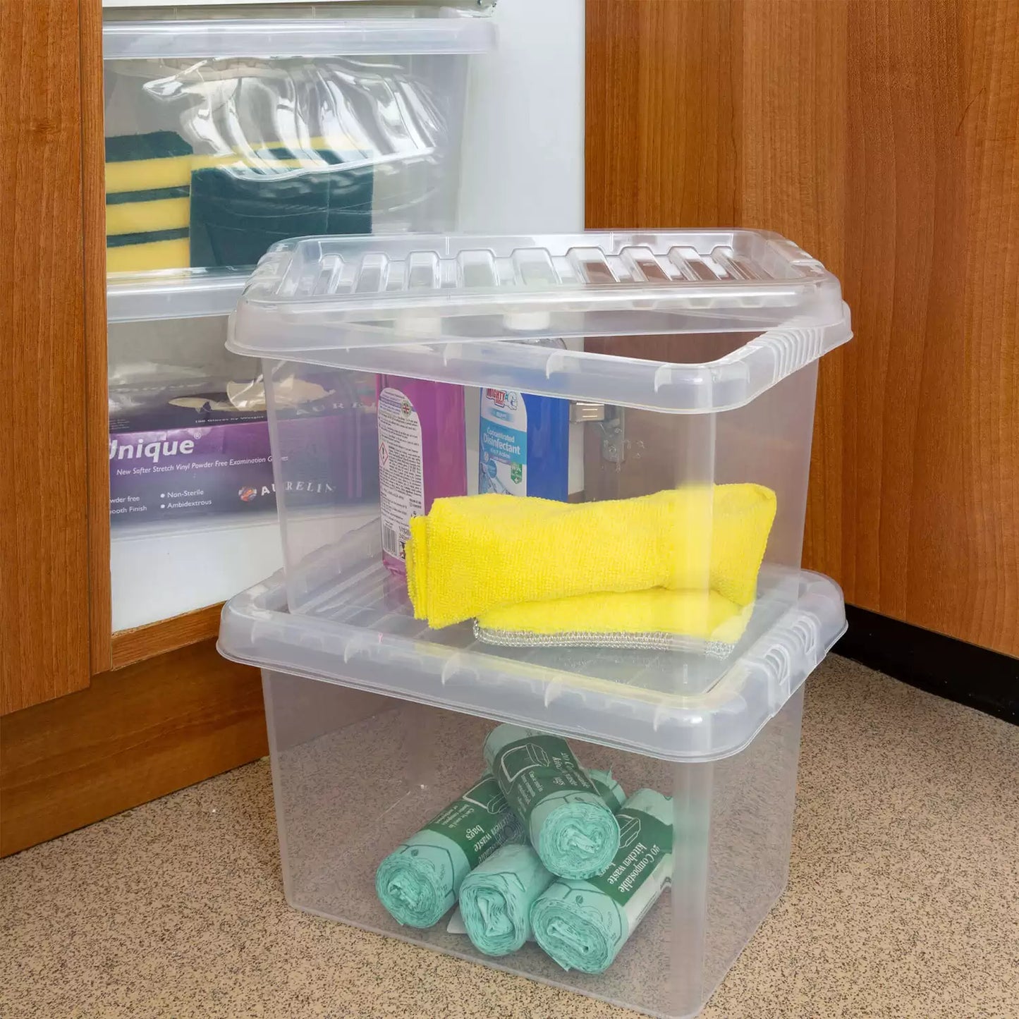 Wham Storage Box and Lid Clear 5 Pack