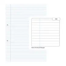 A4 Lined Paper 8mm With Feint Margin 500 Sheets
