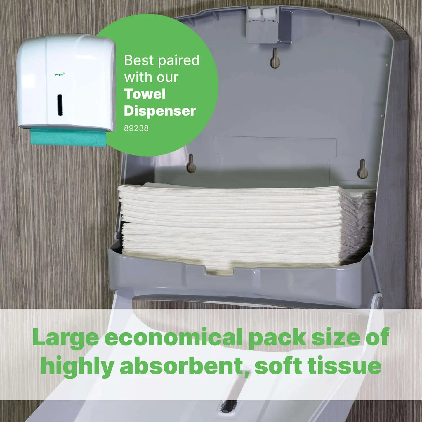 Soclean C Fold White Paper Towels 2ply 4752