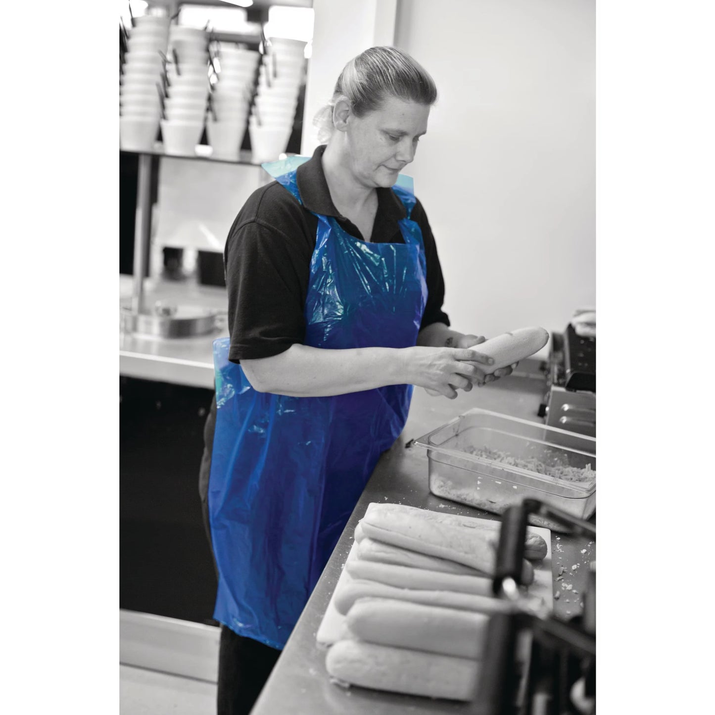 Flat Pack Aprons Blue - Box of 100