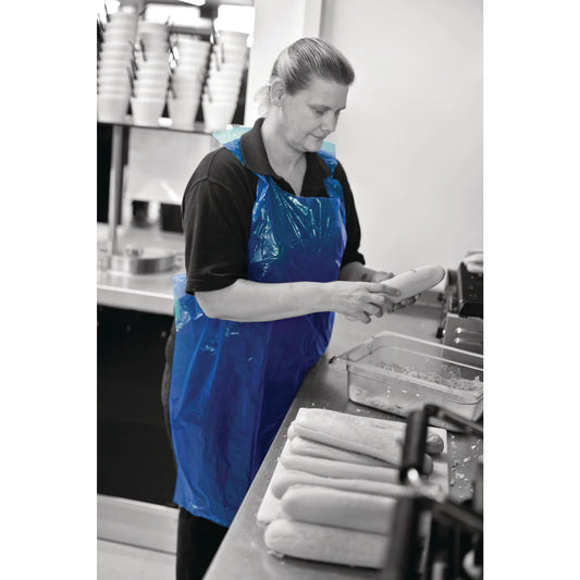 Flat Pack Aprons Blue - Box of 100