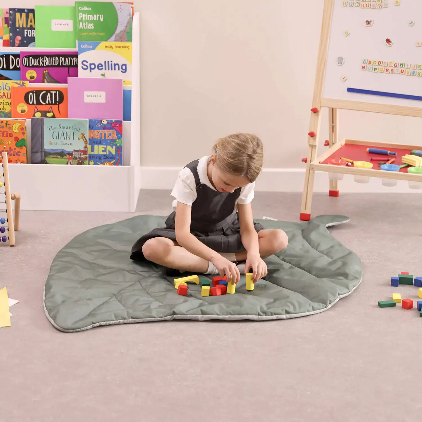 Leaf Shape Quilted Floor Mat