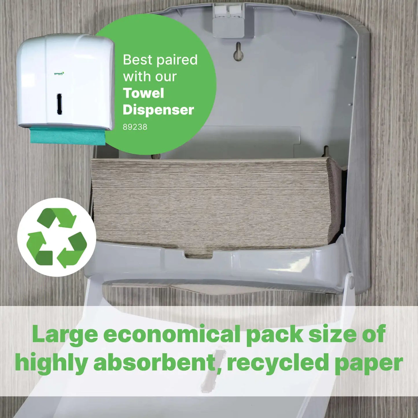 Soclean V Fold Natural Paper Towels 1ply 4980