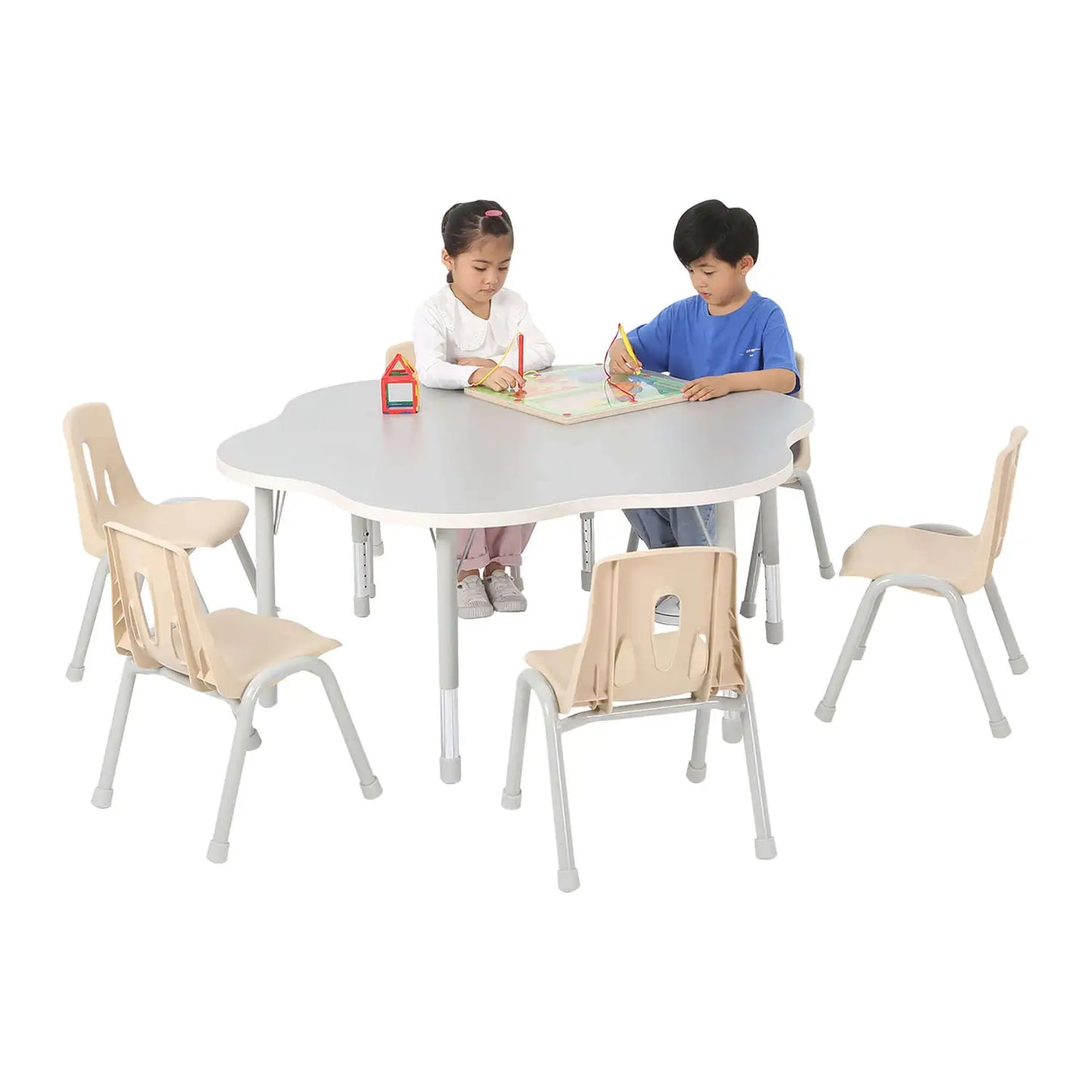 Thrifty Flower Table 120cm With Height Adjustable Legs
