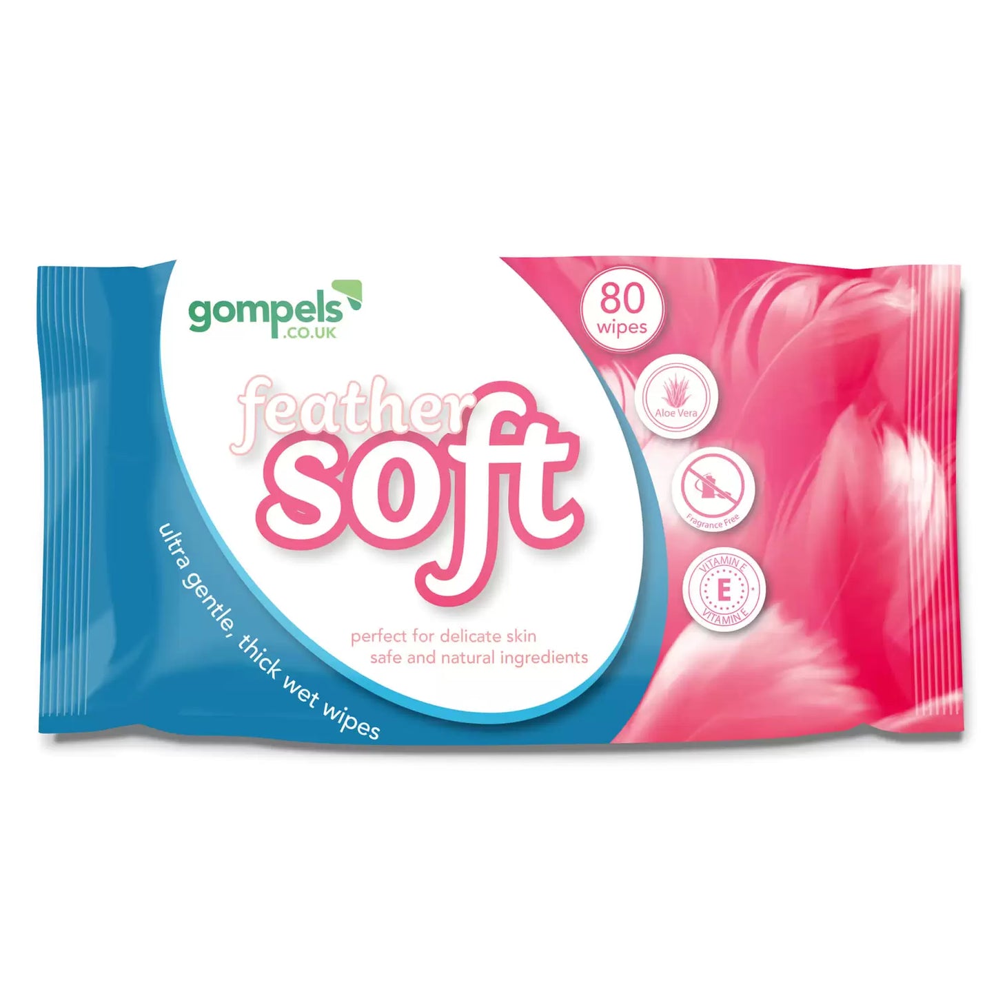 Feather Soft Wet Wipes 80 Pack