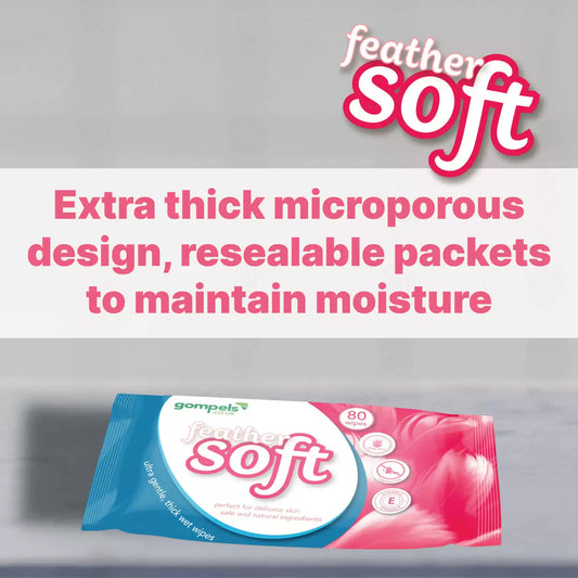 Feather Soft Wet Wipes 80 Pack