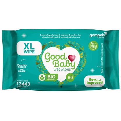 Good Baby Biodegradable XL Wet Wipes 80 Pack