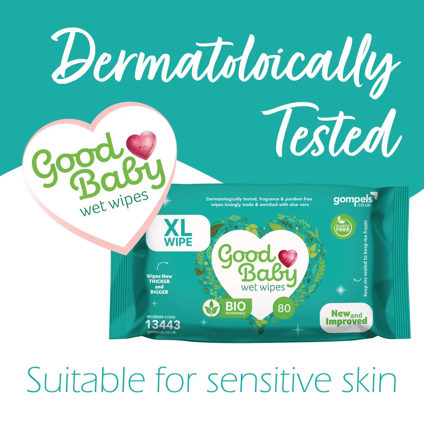 Good Baby Biodegradable XL Wet Wipes 80 Pack