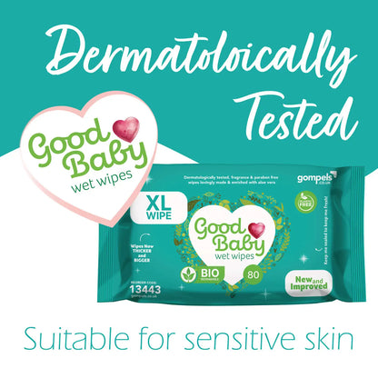 Good Baby Biodegradable XL Wet Wipes 80 Pack
