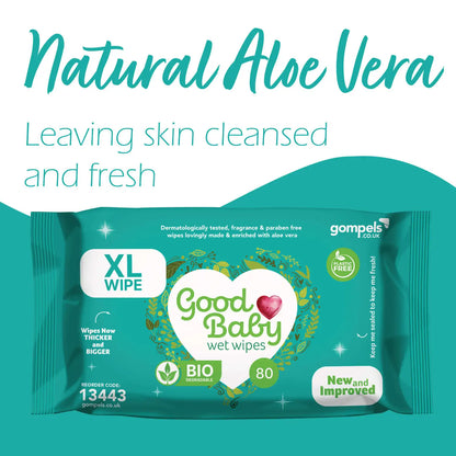 Good Baby Biodegradable XL Wet Wipes 80 Pack