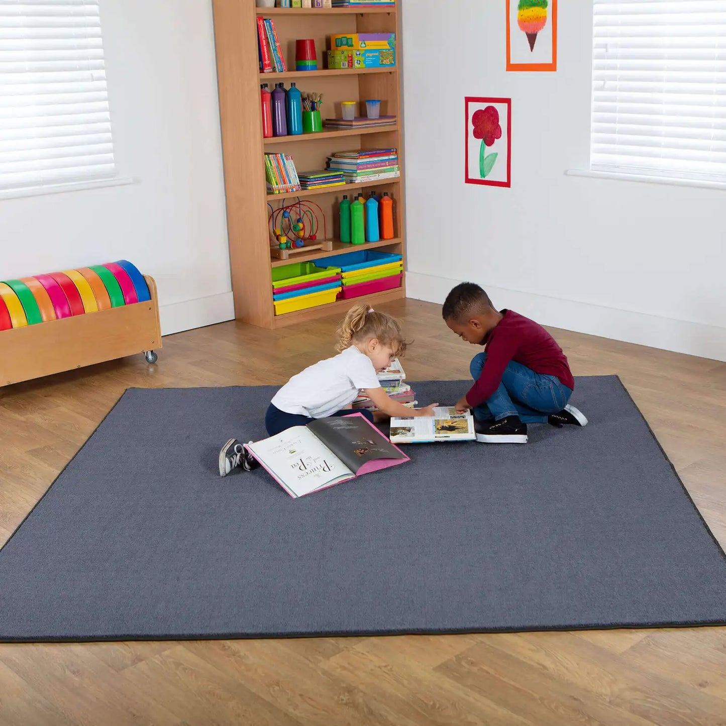 Luxury Super Soft Square Rug Grey 2mx2m