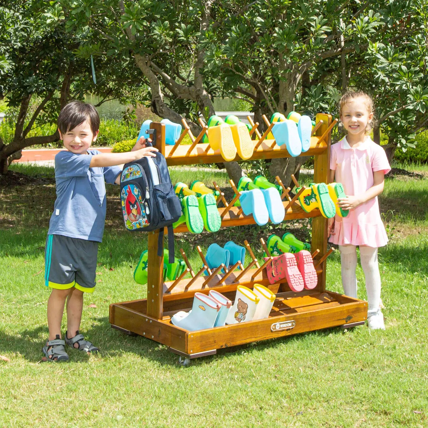 Indoor Outdoor Mobile Welly Boot Rack