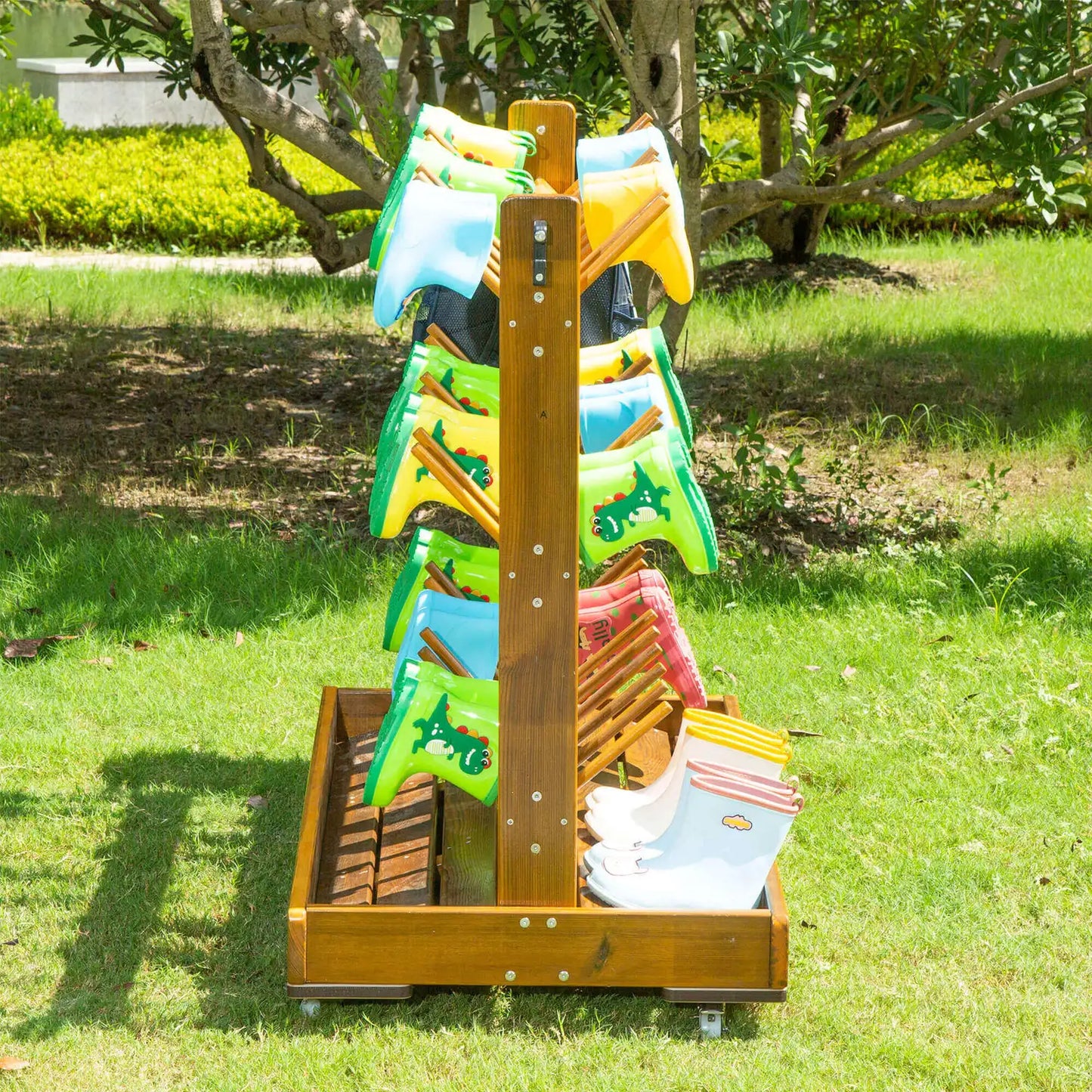 Indoor Outdoor Mobile Welly Boot Rack
