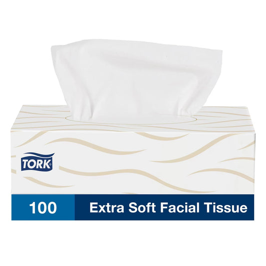 Tork Soft Facial Tissues White F1, 140280, 2-ply, 100 sheets
