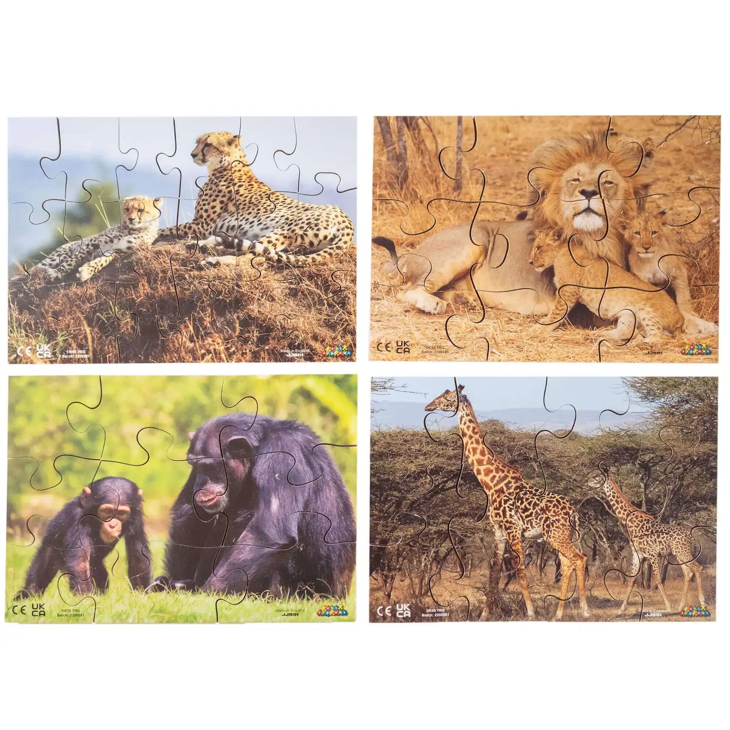 Wildlife and Their Young Puzzle 18 Piece 8 Pack