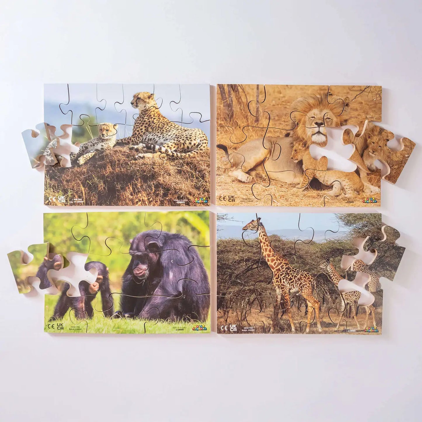 Wildlife and Their Young Puzzle 18 Piece 8 Pack