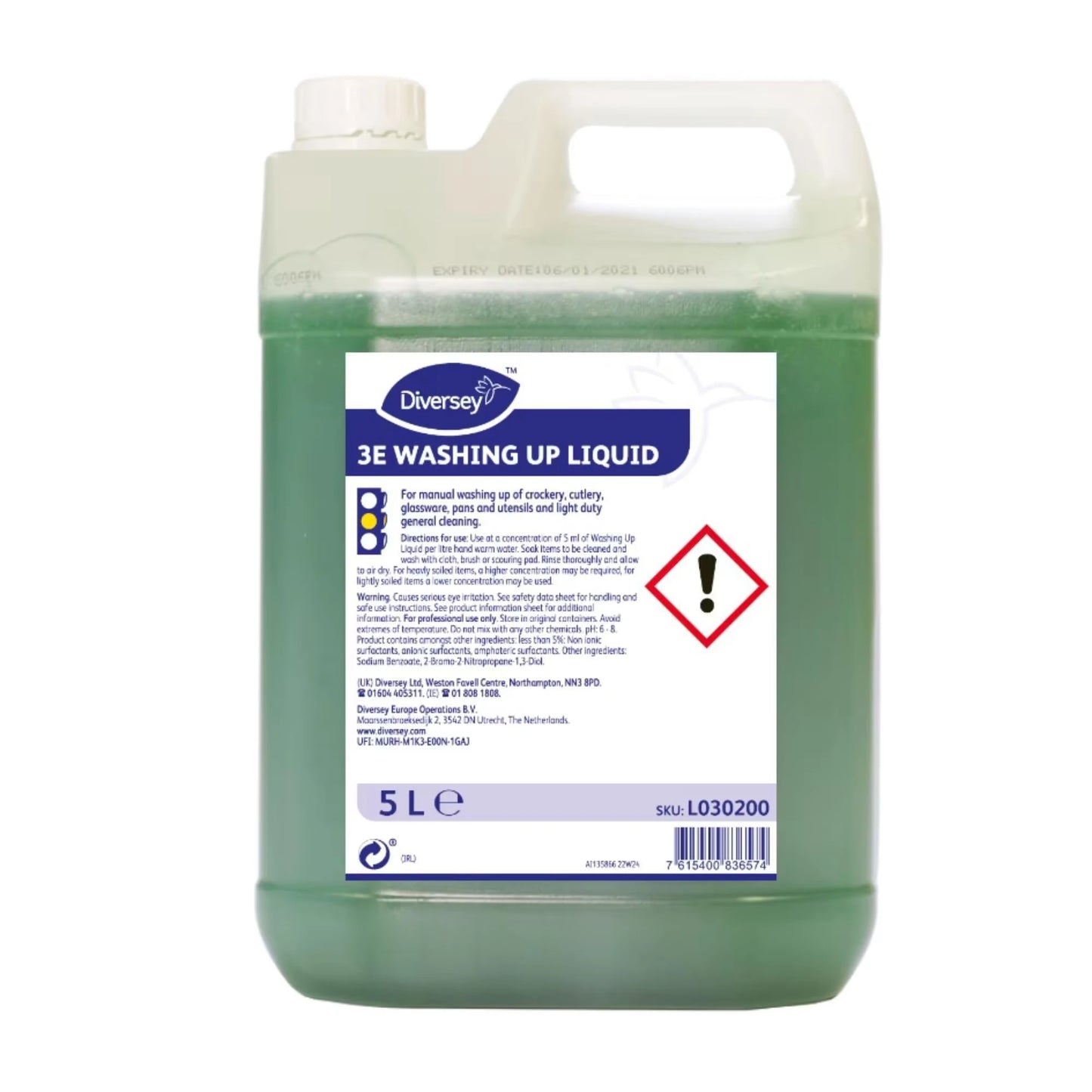 Diversey 3E Washing Up Liquid 5L