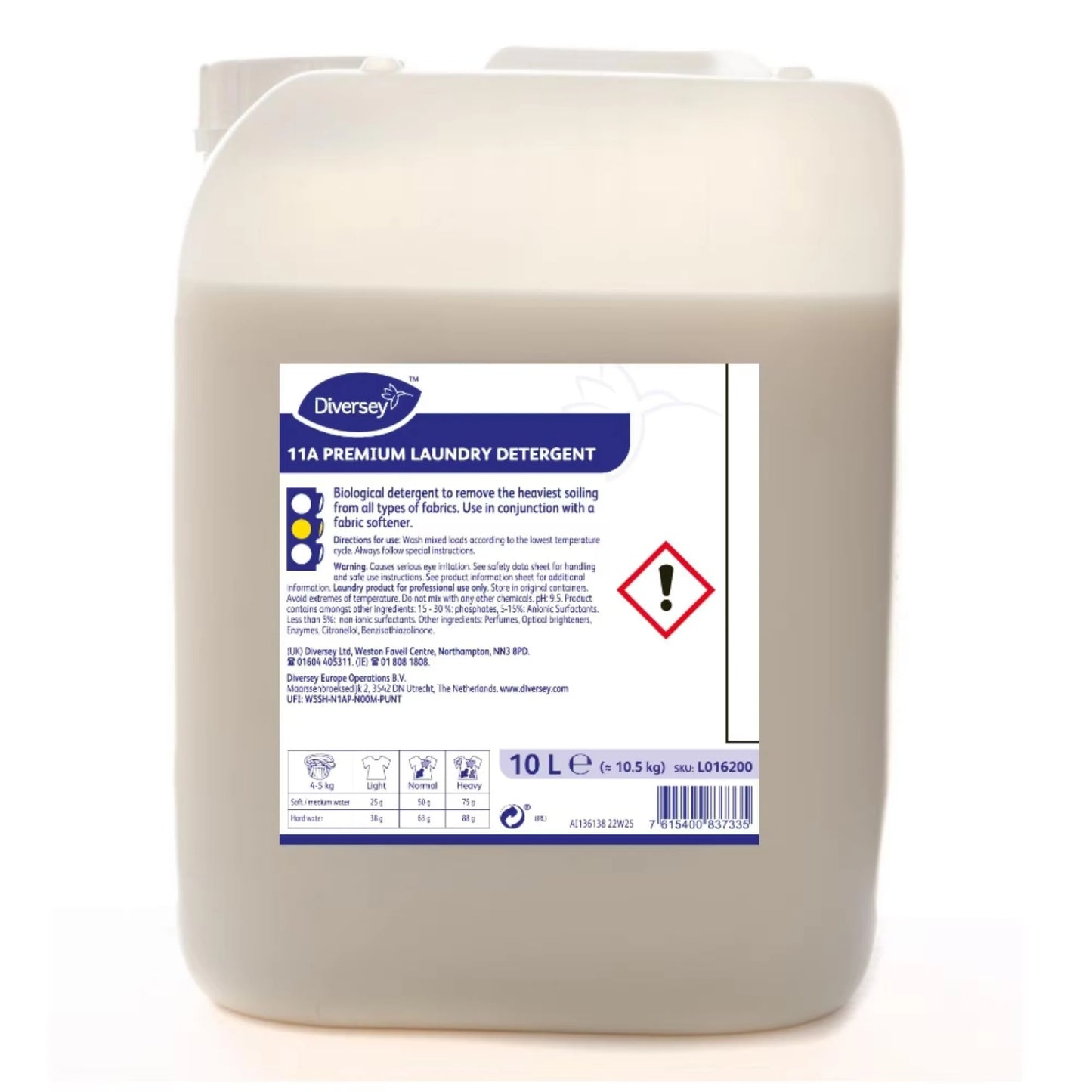 Diversey 11A Premium Laundry Detergent 10 Litres