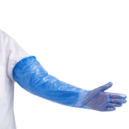 Gauntlet Polythene Blue 50 Pack
