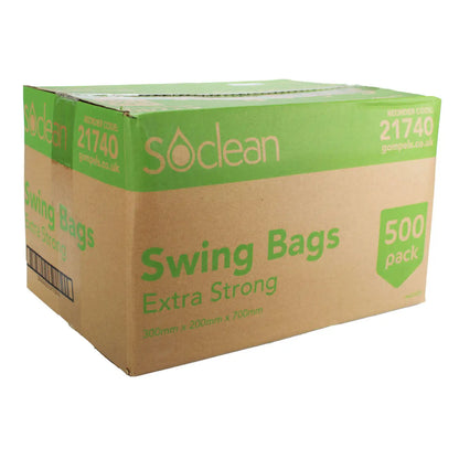 Soclean Swing Bin Liners Extra Strong 500 Pack