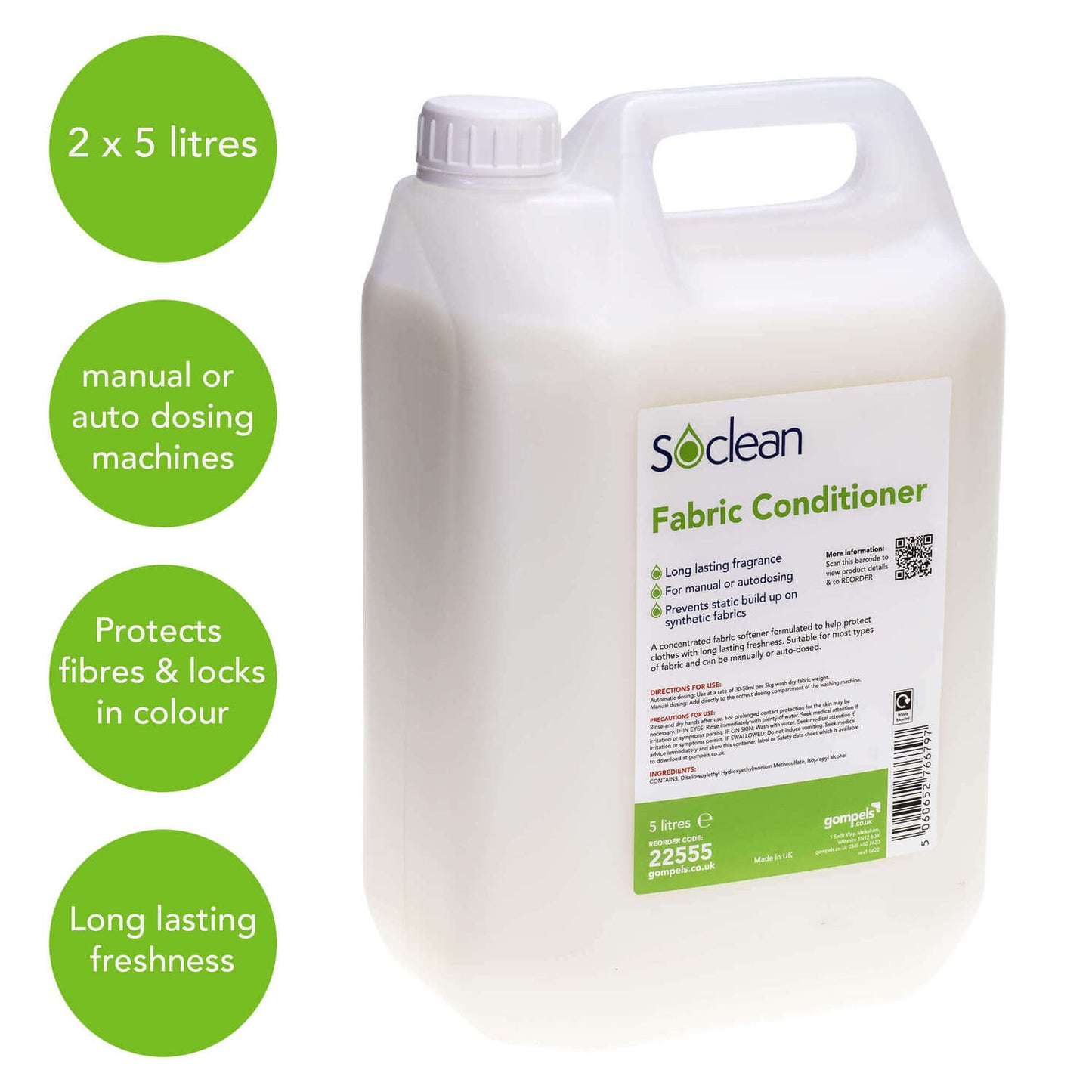 Soclean Fabric Conditioner 5 Litre 2 Pack