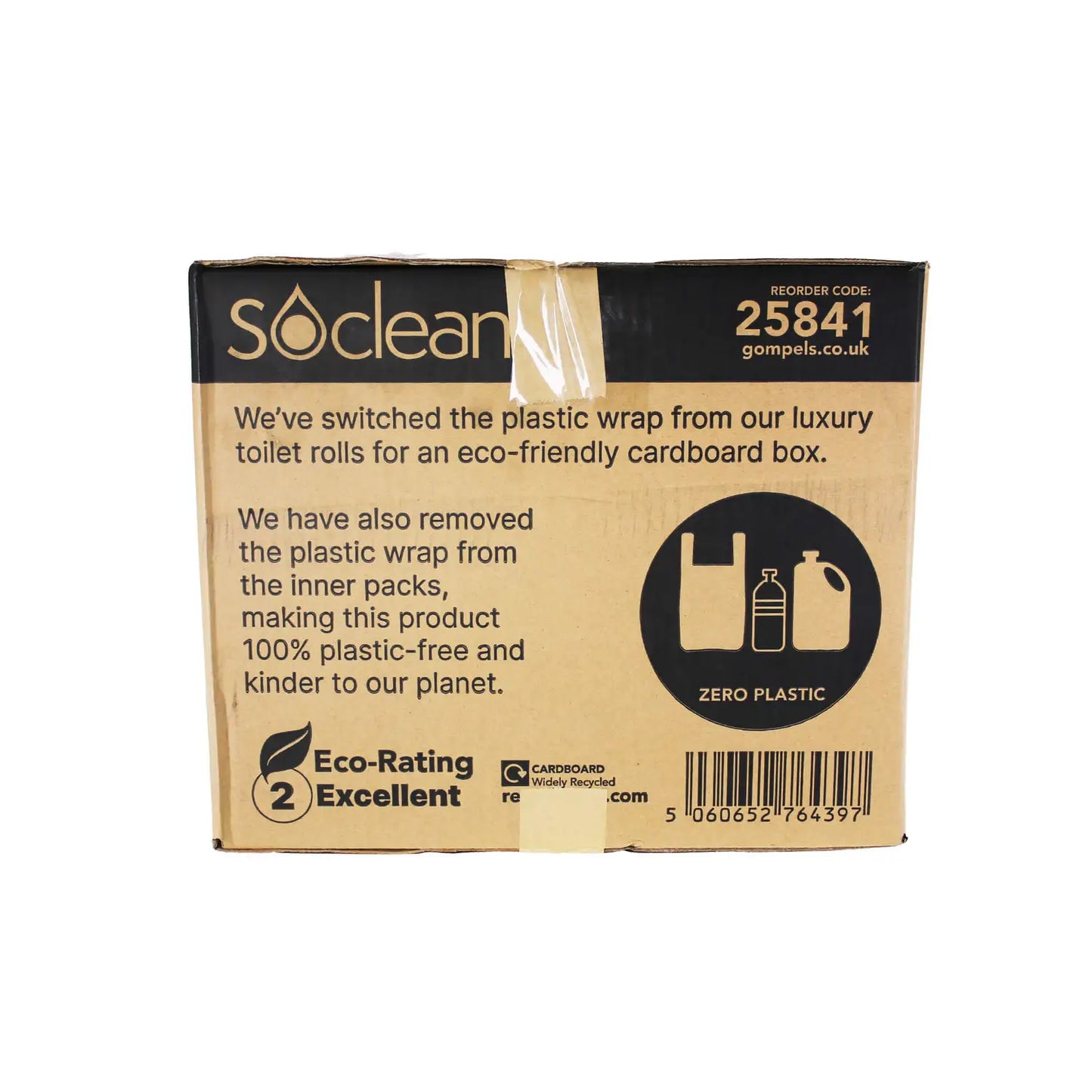 Soclean Luxury Quilted Toilet Rolls 3 Ply 72 Pack