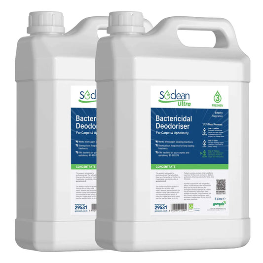 Soclean Ultra Cherry Bactericidal Deodoriser 5 Litre 2 Pack