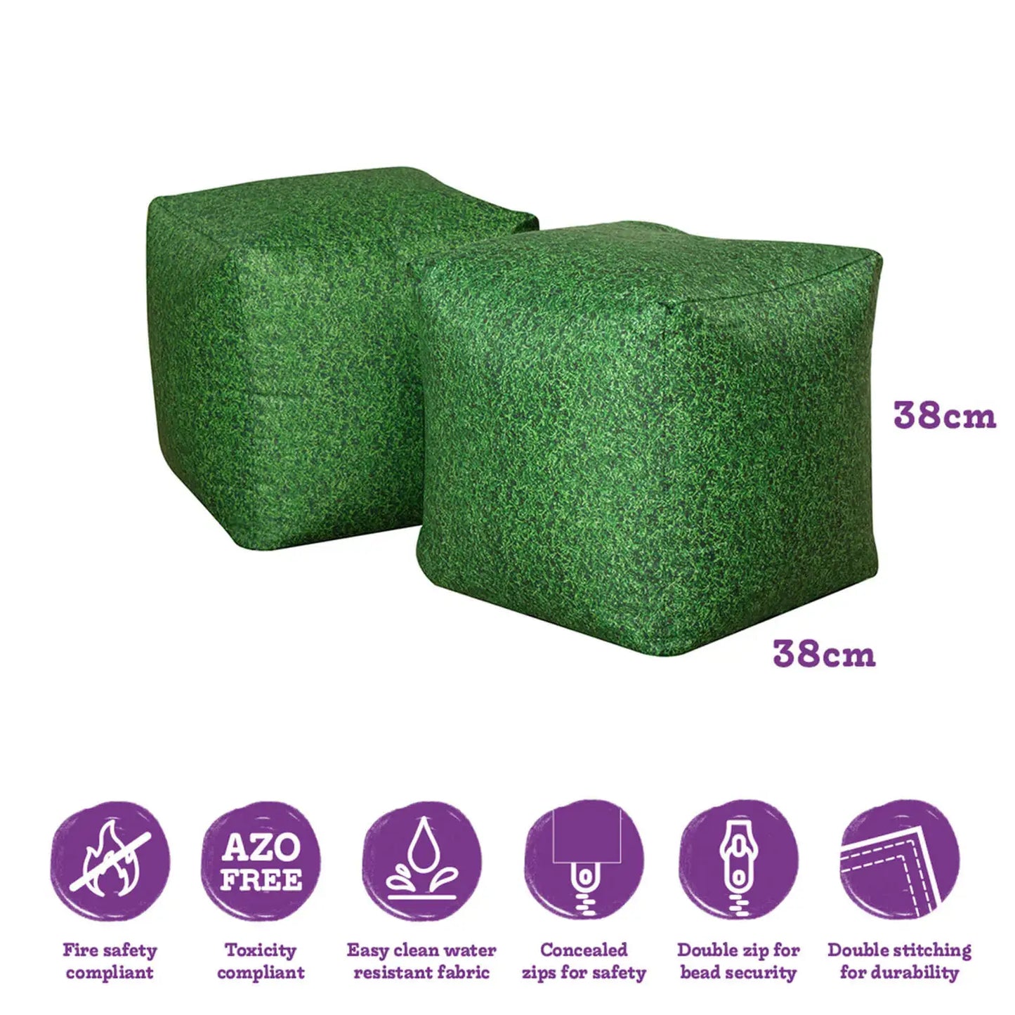 Cube Seat Green Grass