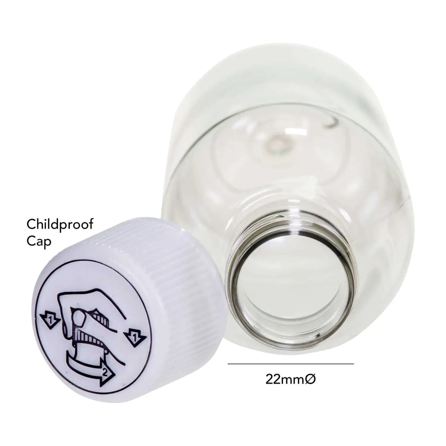 Clear Sensory Bottles With Child Resistant Cap 250ml 12 Pack
