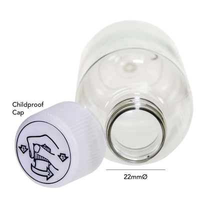 Clear Sensory Bottles With Child Resistant Cap 250ml 12 Pack