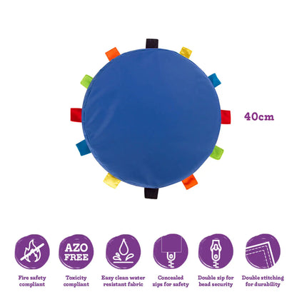 Carry Cushion With Touch Tags Blue