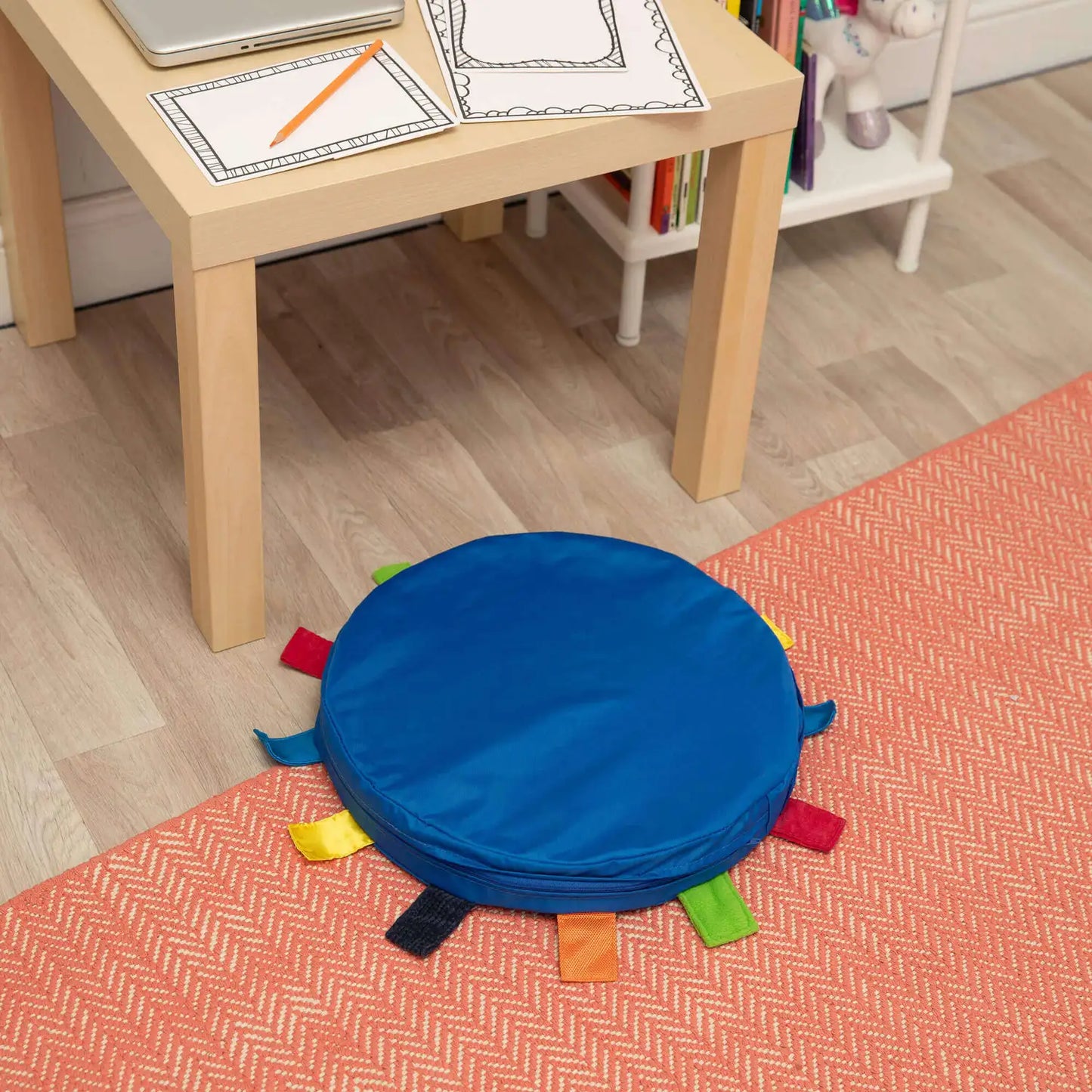 Carry Cushion With Touch Tags Blue