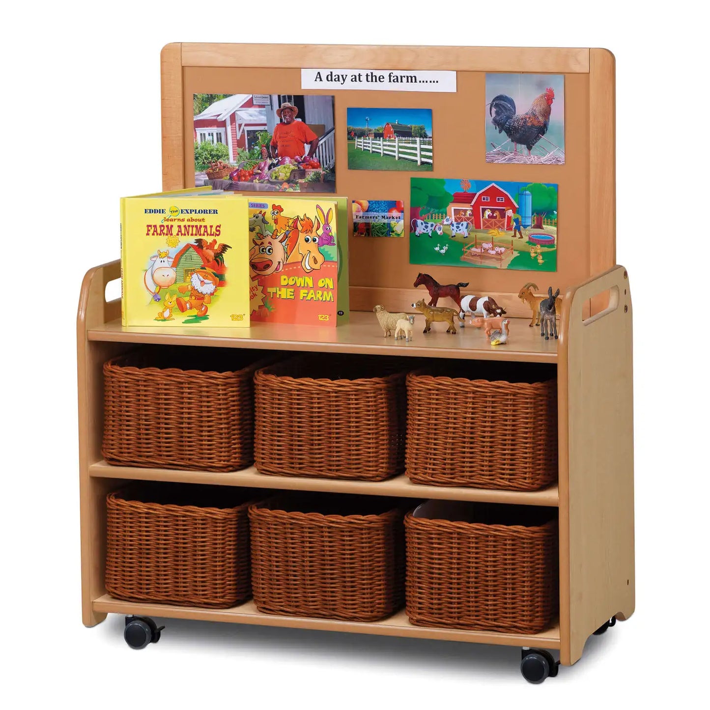 Mobile Shelf 660x900mm With 6 Baskets and Display Panel (31772) (PT567)