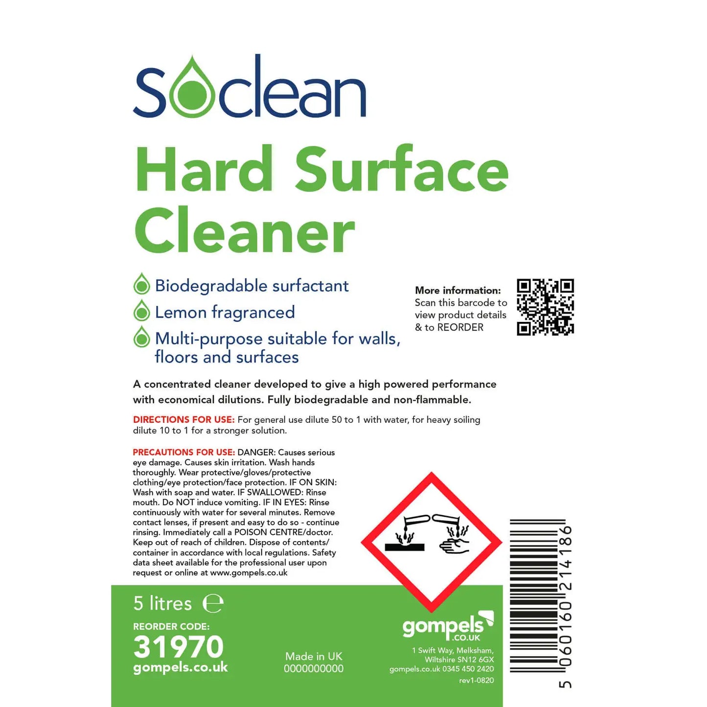 Soclean Hard Surface Cleaner 5 Litre 2 Pack