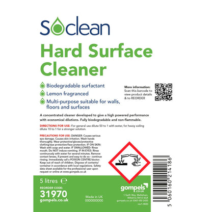 Soclean Hard Surface Cleaner 5 Litre 2 Pack