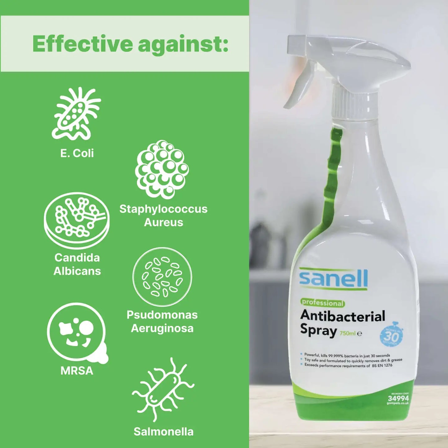 Sanell Antibacterial Spray 750ml 6 Pack