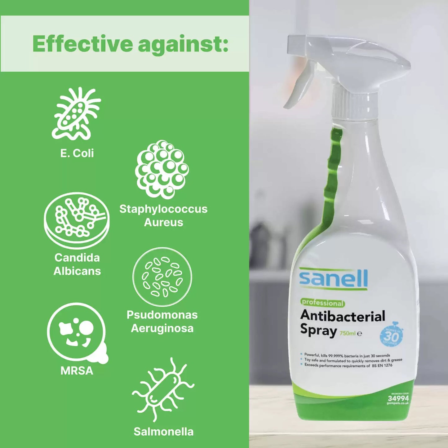 Sanell Antibacterial Spray 750ml 6 Pack