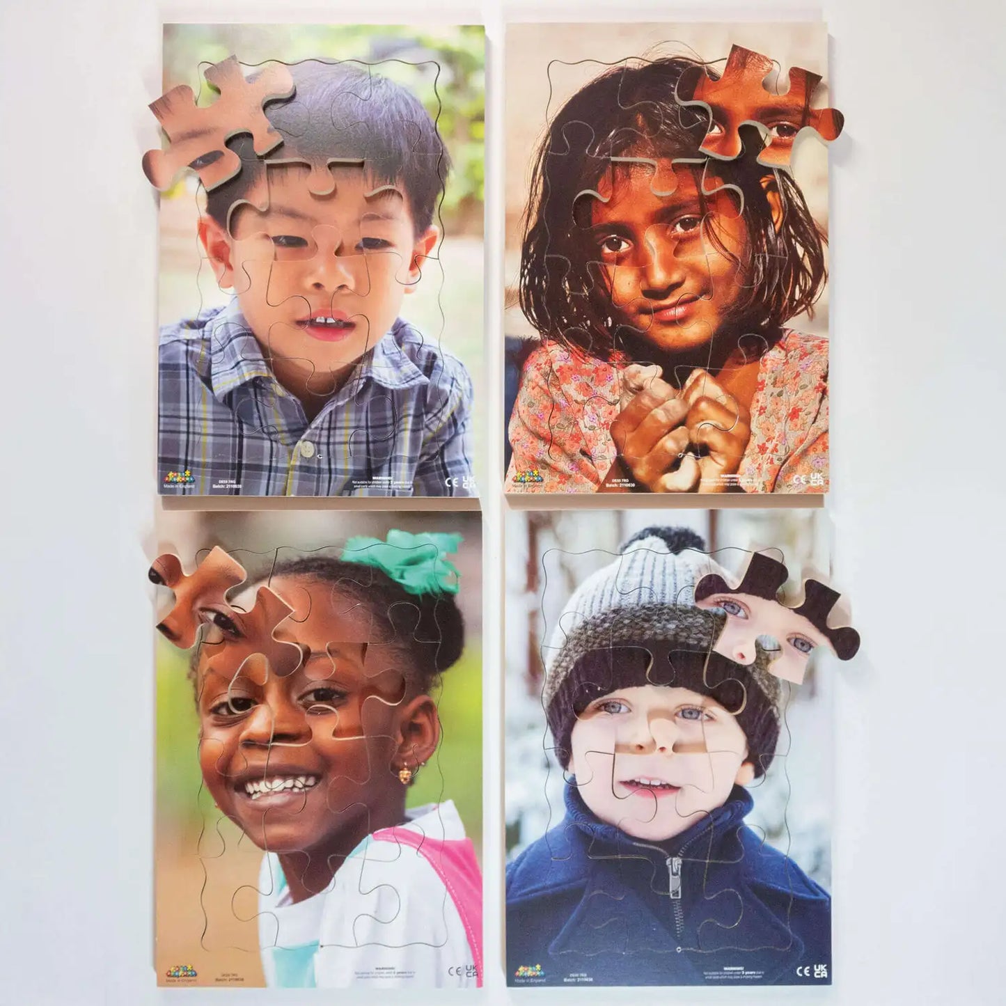 Children of The World Puzzle 12 Piece 4 Pack