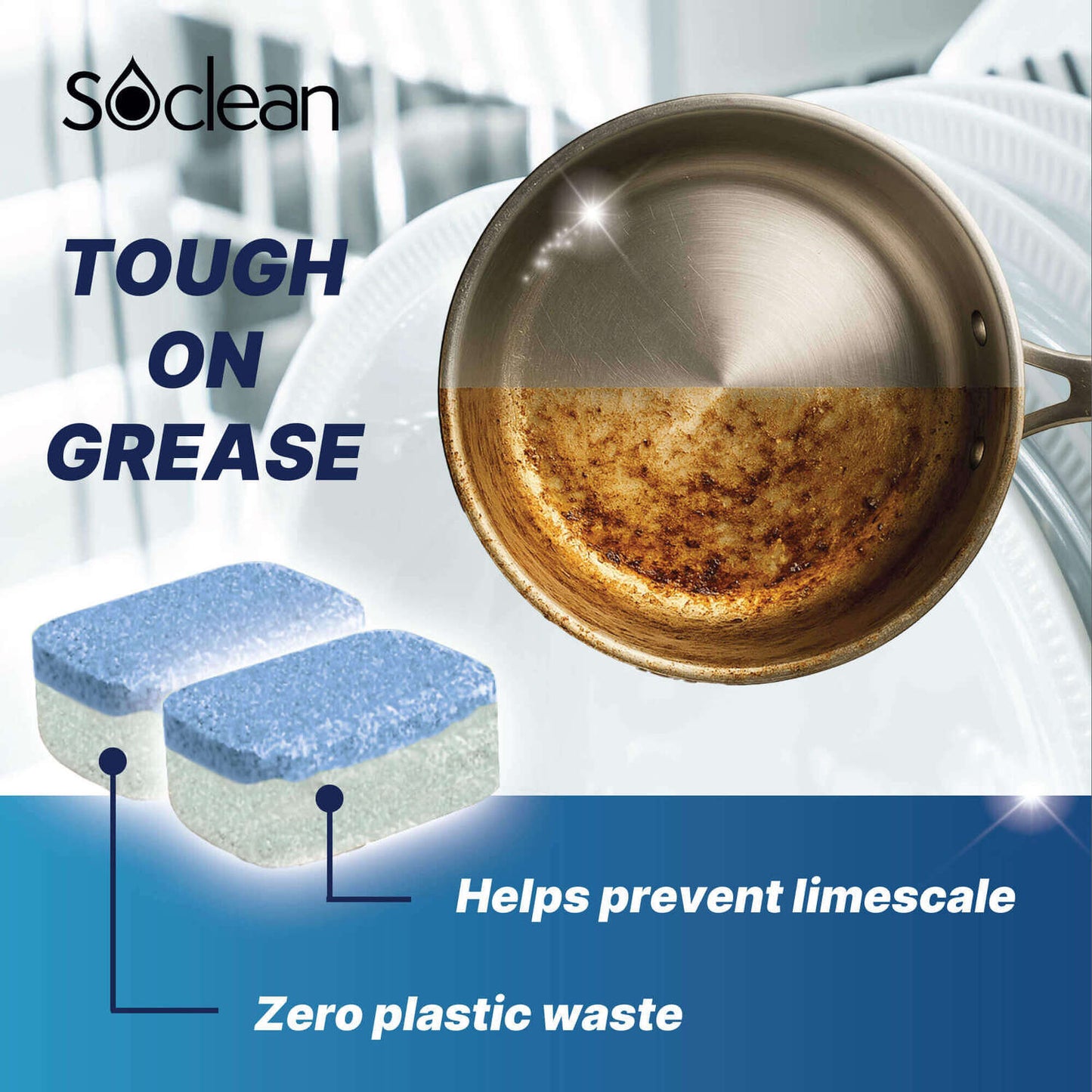 Soclean Dishwasher Tablets Lemon 100 Pack