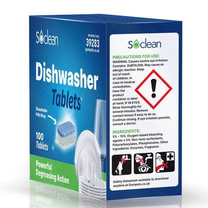 Soclean Dishwasher Tablets Lemon 100 Pack