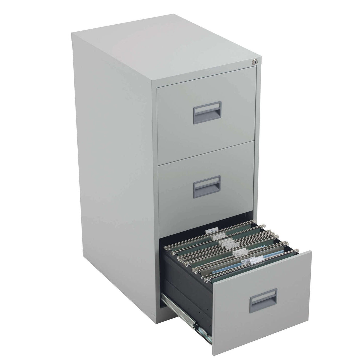 Filing Cabinet With 3 Drawers Grey 465 x 620 x 1000mm