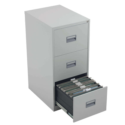 Filing Cabinet With 3 Drawers Grey 465 x 620 x 1000mm