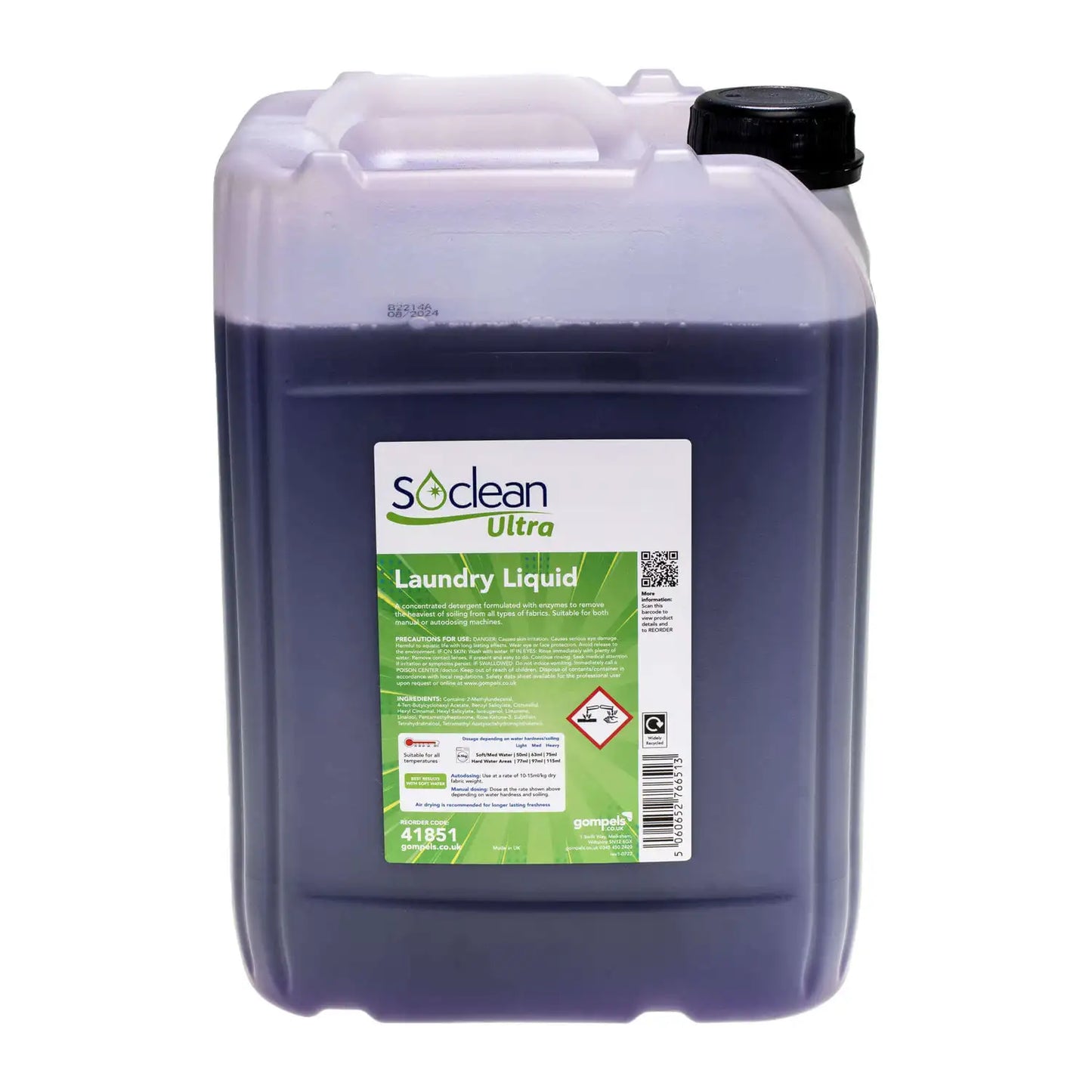 Soclean Ultra Laundry Liquid Detergent 10 Litre
